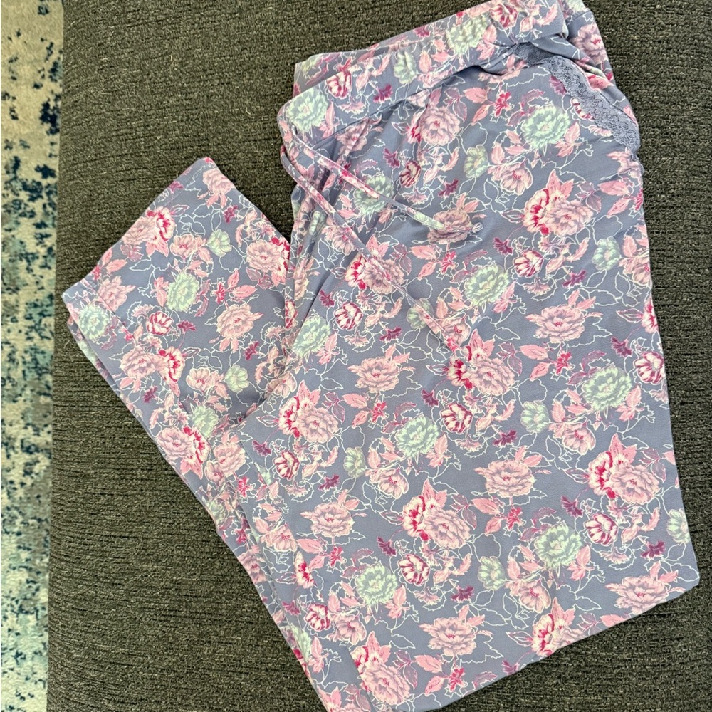 Jessica Simpson Floral Pajama Pants in Pink and Gray
